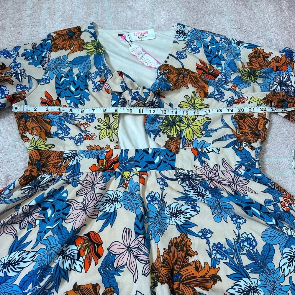 NWT Southern Fried Chics Floral Print Romper Size XXL Tropical Cruise - Picture 6 of 9